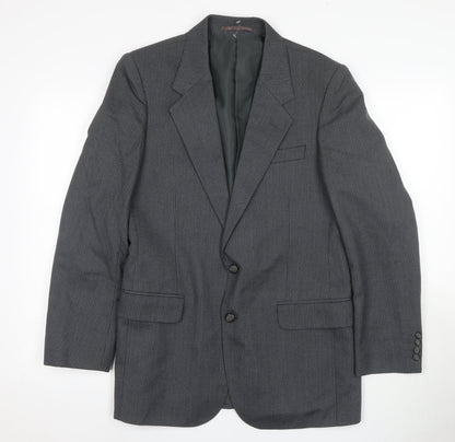 Centaur Men's Grey 38 Regular Wool Blazer