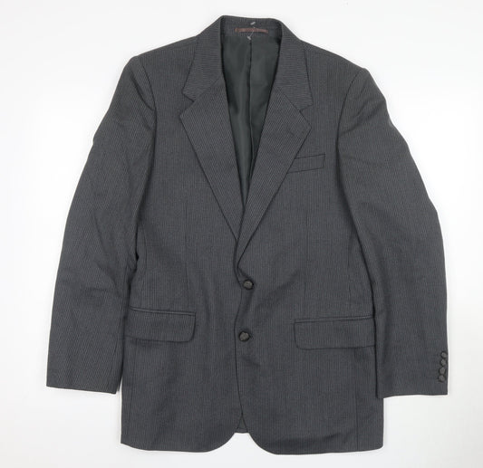 Centaur Men's Grey 38 Regular Wool Blazer
