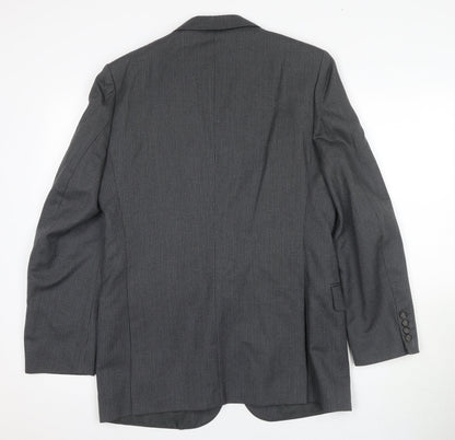 Centaur Men's Grey 38 Regular Wool Blazer