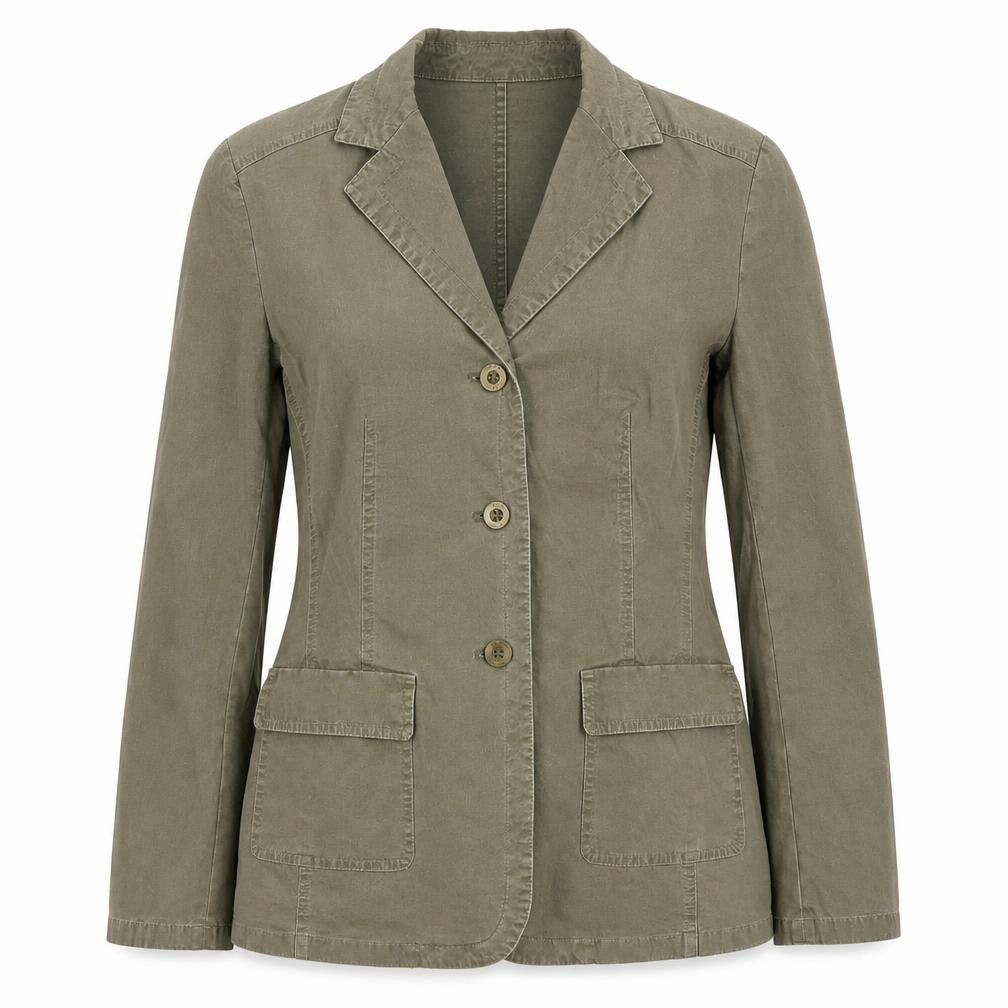 Viyella Women's Green Blazer, Size 10, Cotton, Button