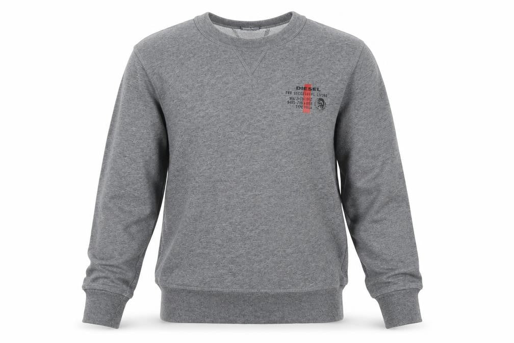 Diesel Boys Grey Pullover Sweatshirt - Size 12 Years