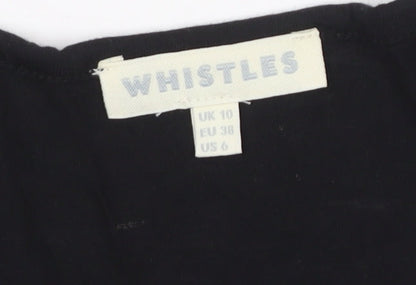 Whistles Women's Black Sequined Blouse UK 10