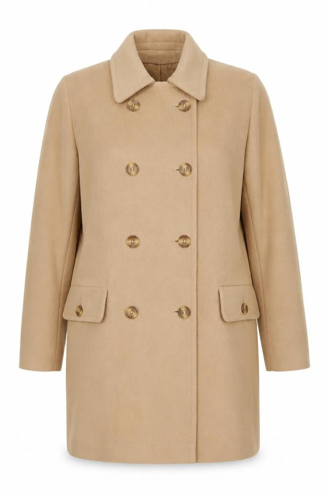 Windsmoor Beige Women's Wool Pea Coat Size 12