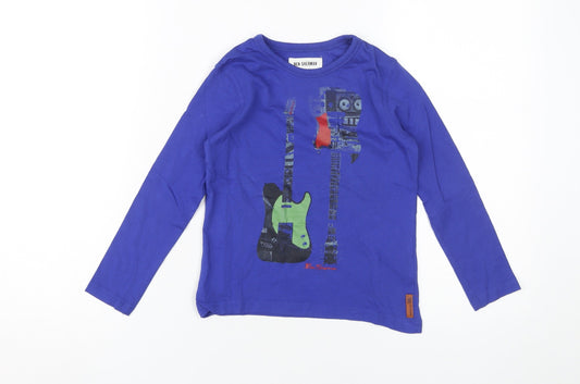Ben Sherman Boys Blue Long Sleeve T-Shirt, Size 11-12, Graphic Print