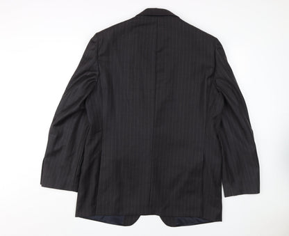 Austin Reed Men's Black Striped Blazer 44 Regular Fit