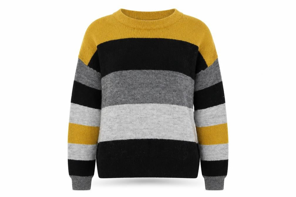 Jacqueline de Yong Women's Striped Pullover Jumper, S