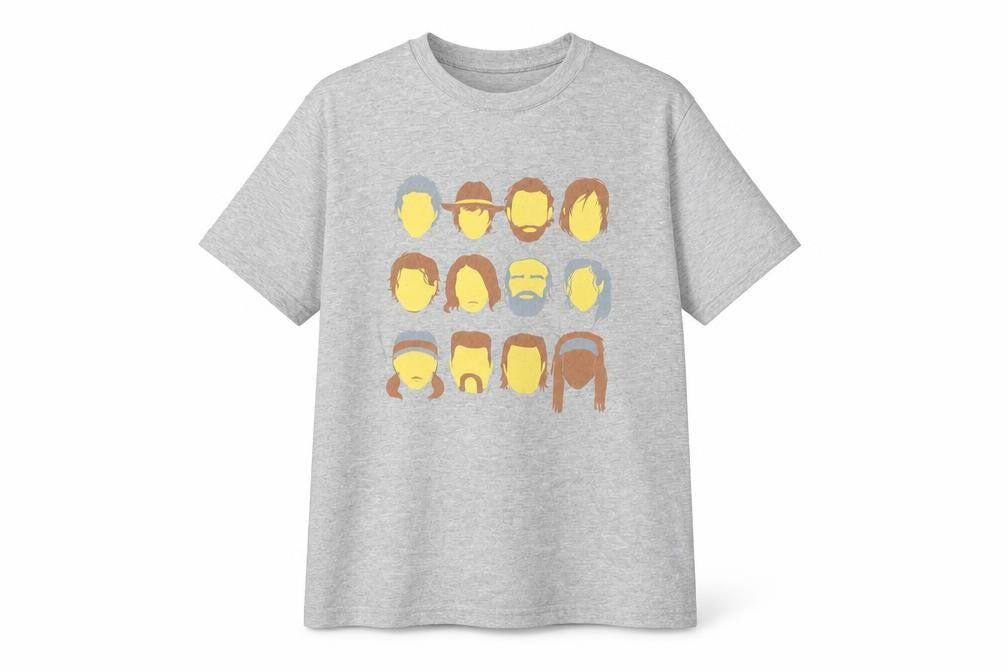 Stars & Stripes Grey T-Shirt Unisex Adults Small