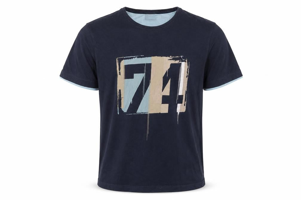Next Men's Blue Graphic Print T-Shirt, M, Crew Neck