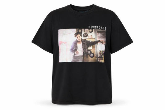 Riverdale Womens Black Graphic T-Shirt, Cotton Size L,