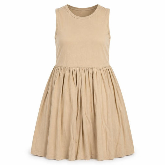 Bershka Women's Beige A-Line Dress XS