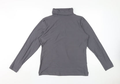 Additional front view of Intuition Grey Roll Neck T-Shirt, size 12