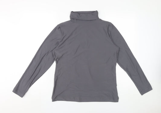 Intuition Grey Roll Neck T-Shirt Size 12