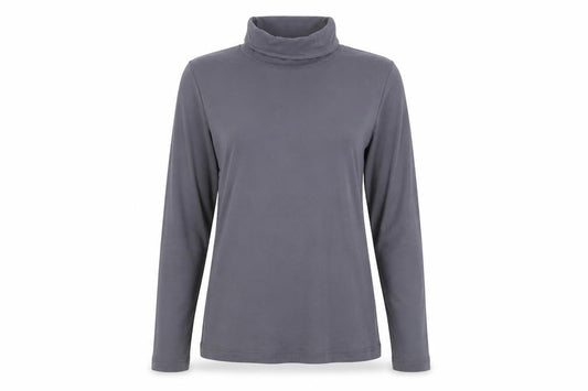 Front view of Intuition Grey Roll Neck T-Shirt, size 12