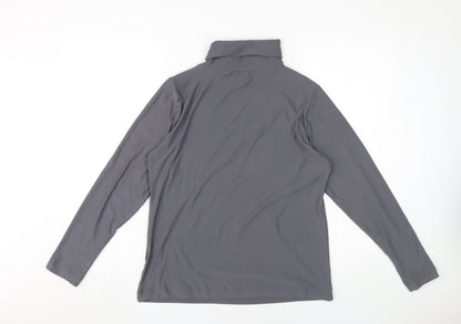 Back view of Intuition Grey Roll Neck T-Shirt, size 12