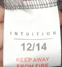 Close-up detail of Intuition Grey Roll Neck T-Shirt, size 12