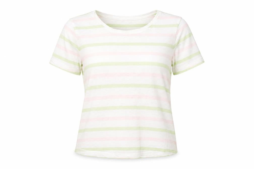 Laura Ashley Women's Multicoloured Striped Tee, Size 12