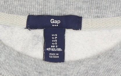 Gap Women’s Grey Floral Logo Sweatshirt - S