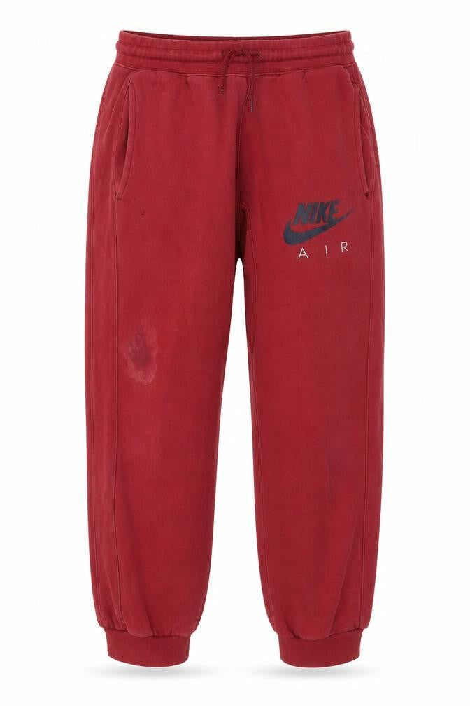 Nike Men Red Jogger Trousers S Cotton Blend