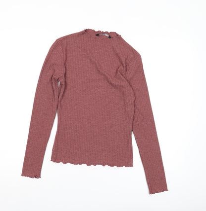 Additional front view of Only Women's Red High Neck Blouse XS
