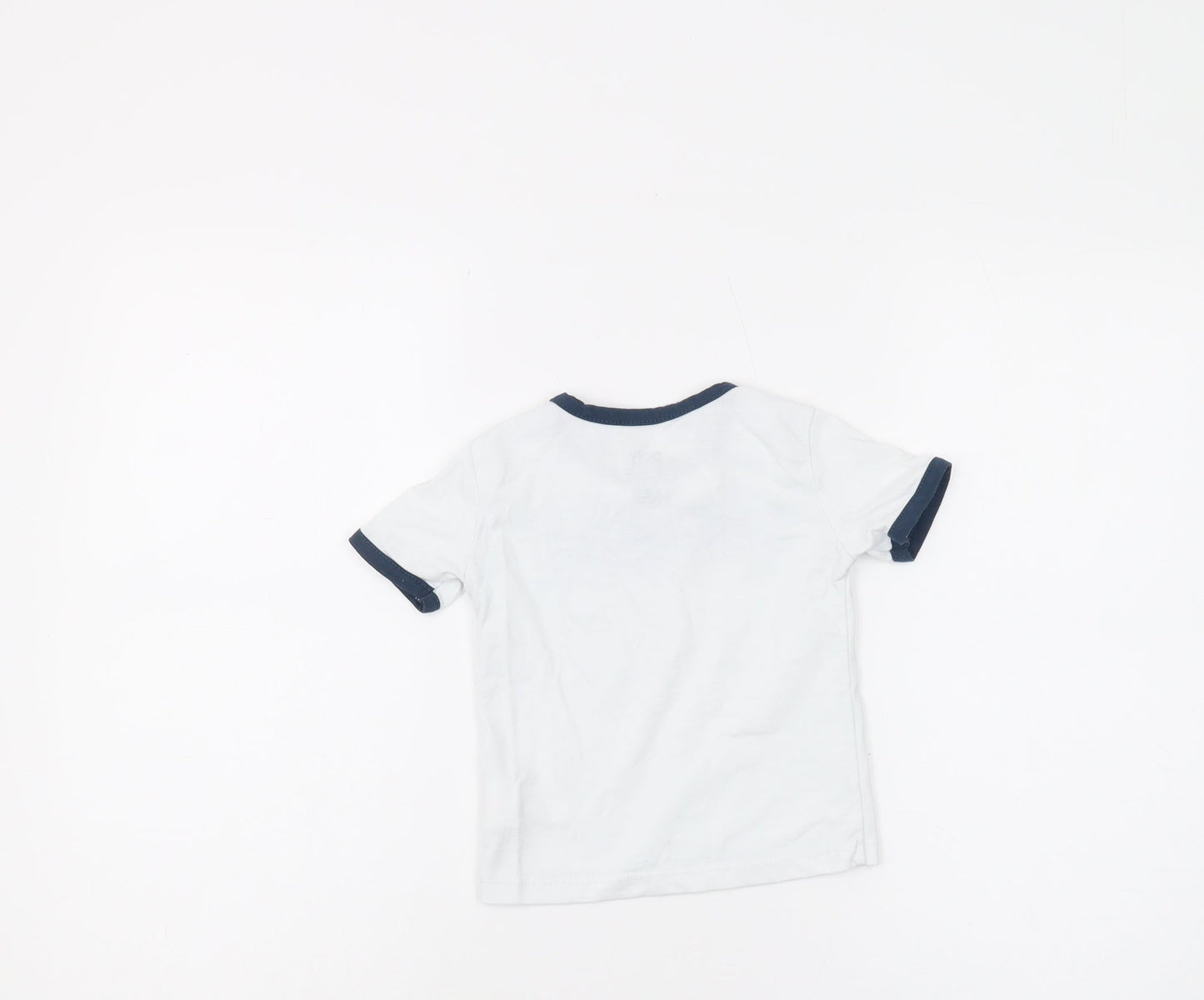 DKNY Boys White Ringer T-Shirt, Age 2, Comfortable Casual Wear