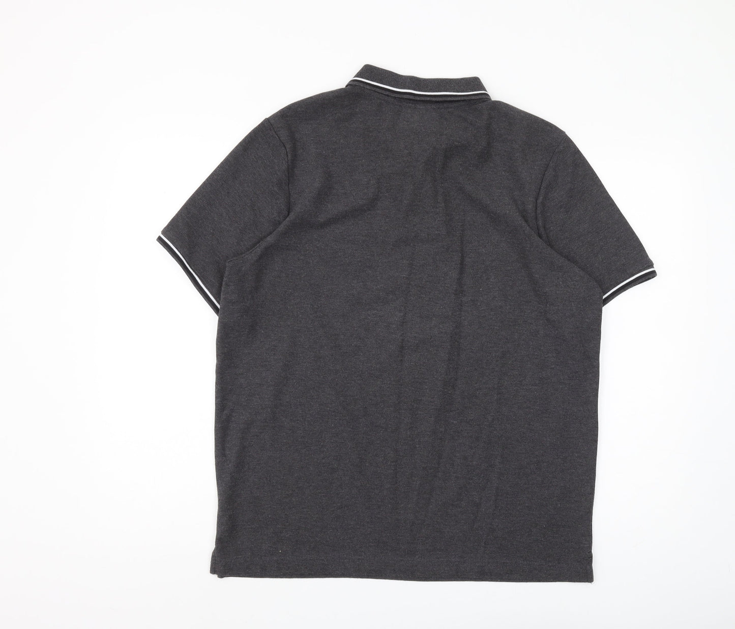 Slazenger Men's Black Polo Shirt L Solid Regular