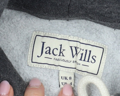 Jack Wills Women's Grey Pullover Hoodie Size 8