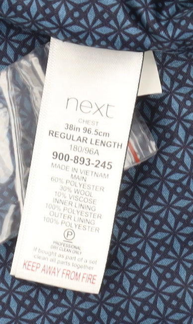 Next Men's Blue Regular Fit Waistcoat 38