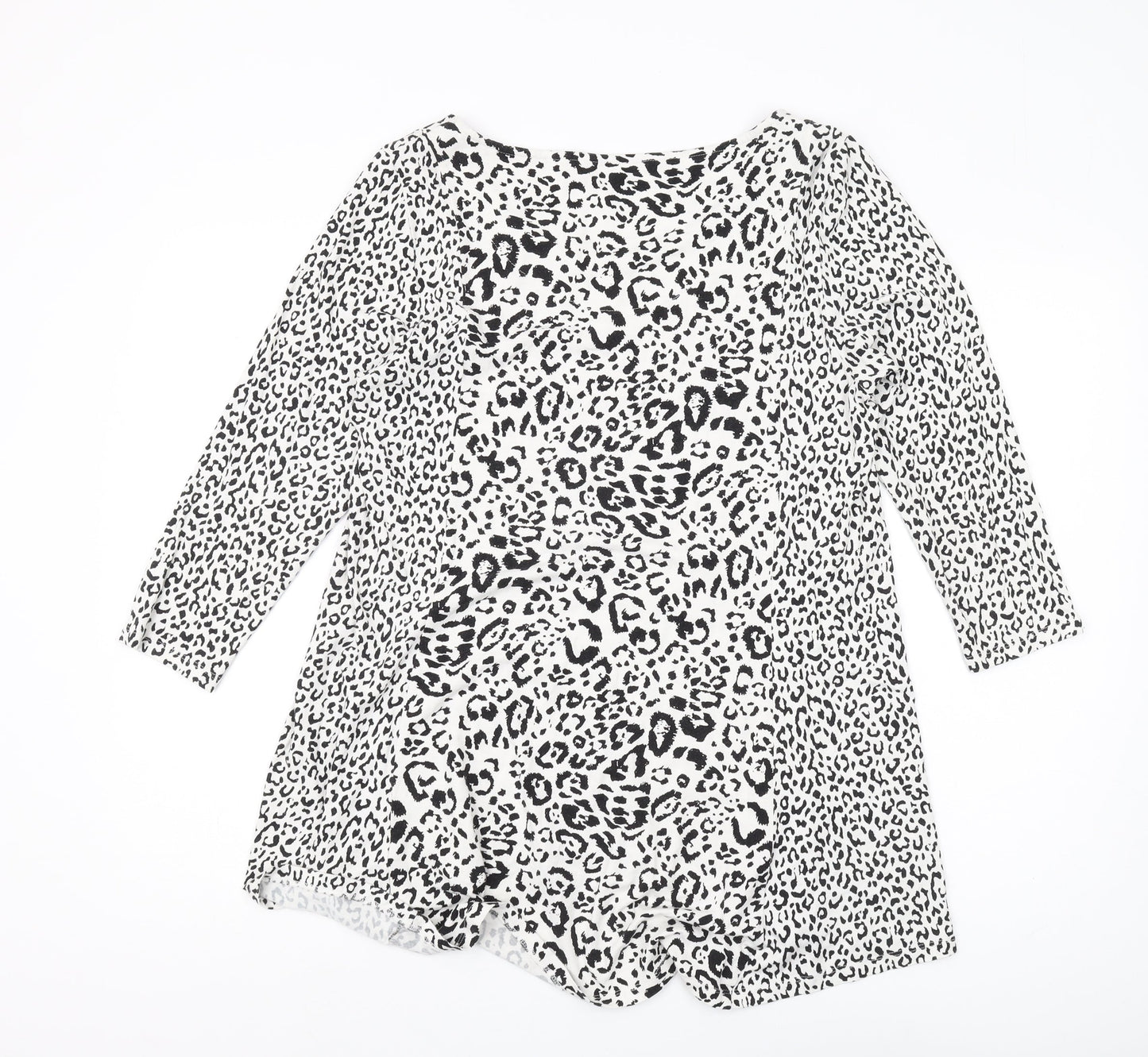 Marks and Spencer Women's White Animal Print Tunic, Size 16