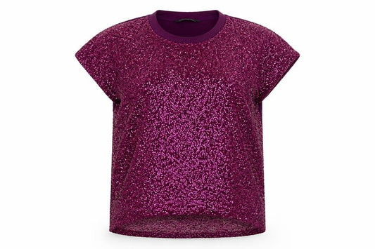 PixieGirl Women's Purple Sequin T-Shirt, Size 12, Party