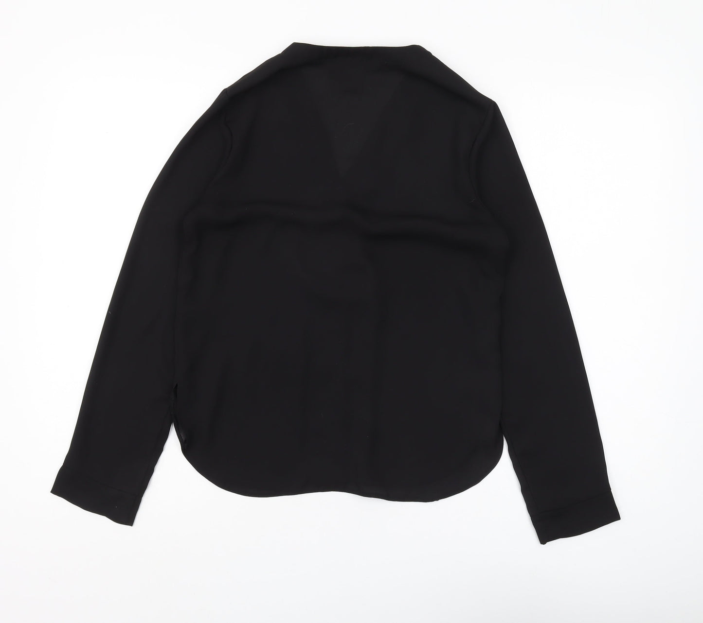 ASOS Women's Black V-Neck Blouse Size 6 Long Sleeve