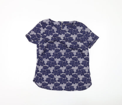 Marks & Spencer Women's Blue Floral Tunic Blouse Size 10