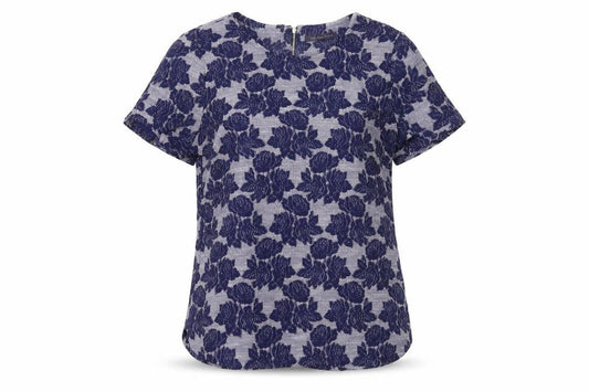 Marks and Spencer Women's Blue Floral Tunic Blouse Size 10