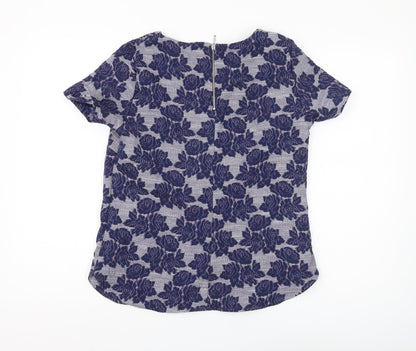 Marks & Spencer Women's Blue Floral Tunic Blouse Size 10