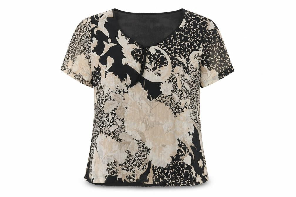 Jacques Vert Women's Black Floral Blouse Size 10