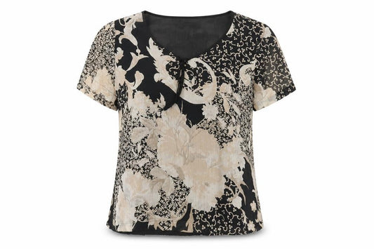 Jacques Vert Women's Black Floral Blouse Size 10