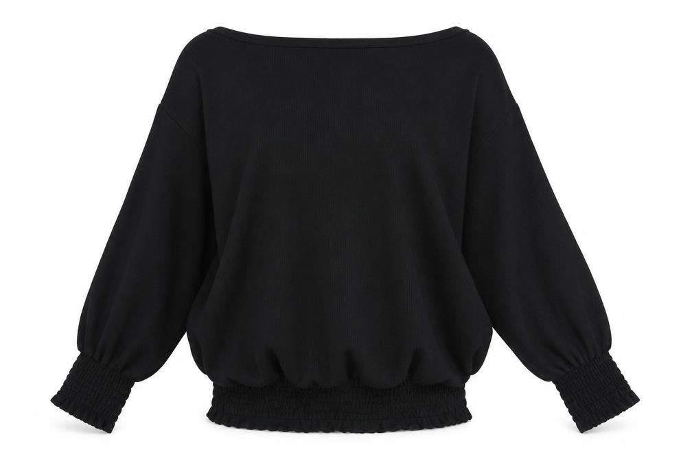 Lipsy Women's Black Boat Neck Blouse Size 14