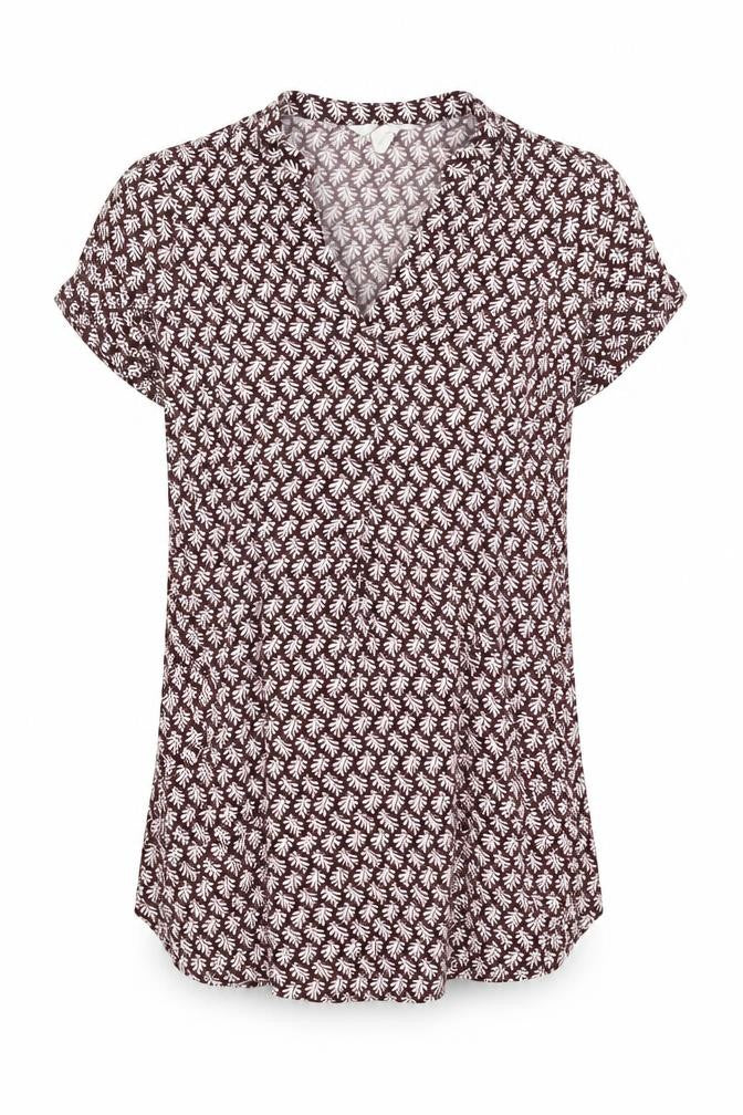 H&M Women's Red Floral Blouse Size 10