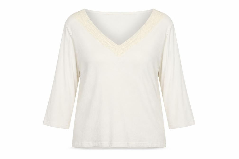 ALEX & CO Women's Ivory Blouse, Size 12, V-Neck