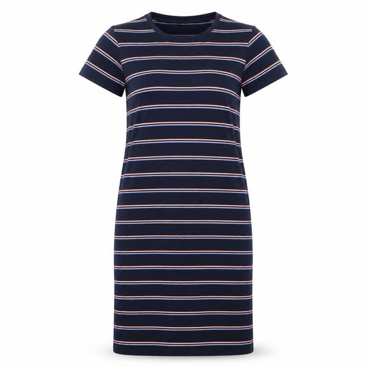 J. Crew Women's Navy Striped T-Shirt Dress S