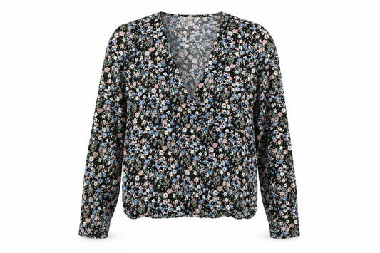 Boden Women's Multicoloured Floral Wrap Blouse Size 12
