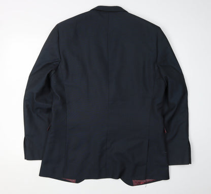 1860 Limited Black Men's Suit Jacket - Size L, Classic Fit