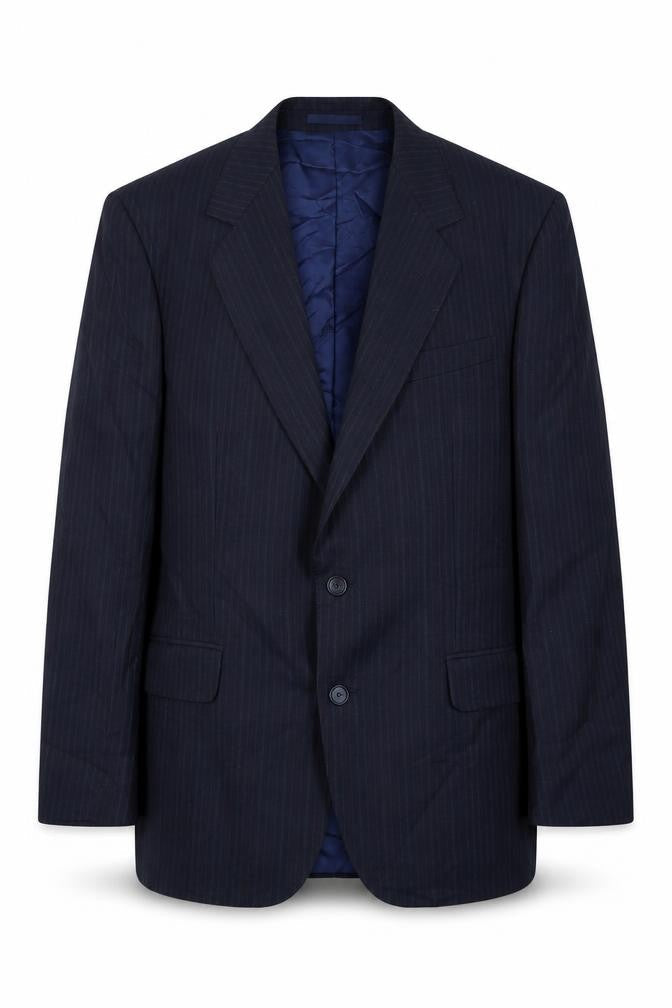 Magee Men's Blue Striped Blazer 40 Single-Breasted