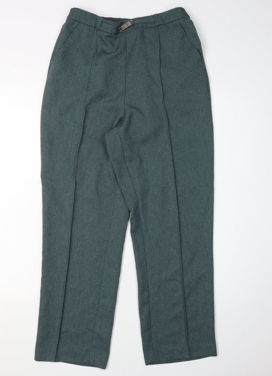 Honor Millburn Women's Green Straight Trousers Size 12