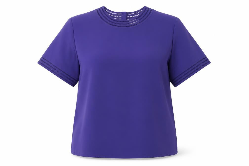 Alexon Women's Purple Blouse, UK 16, Short Sleeve