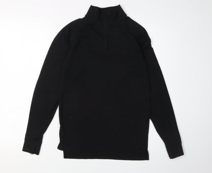 Trespass Men's Black 1/4 Zip Sweatshirt XS