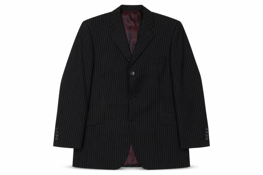 Daniel Hechter Men's Black Pinstripe Blazer 40 Short