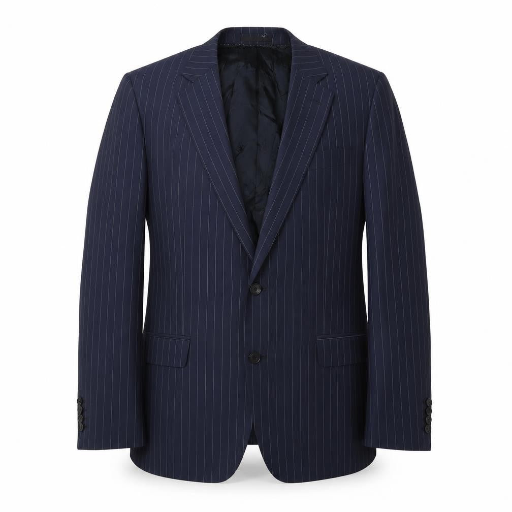 Jaeger Men's Blue Striped Suit Jacket Size 42R