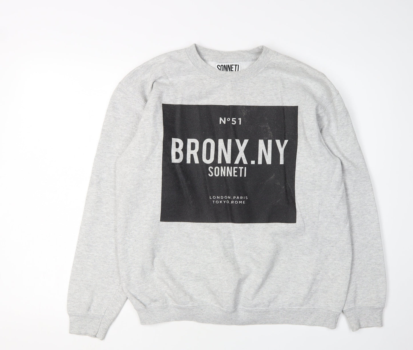 Sonneti Boys Grey Pullover Sweatshirt 13-15Y Graphic Logo