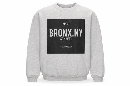 Front view of Sonneti boys’ grey pullover sweatshirt 13-15y graphic logo