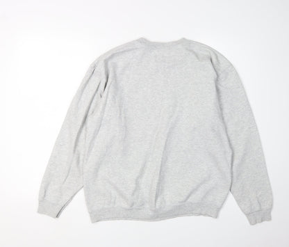 Back view of Sonneti boys’ grey pullover sweatshirt 13-15y graphic logo